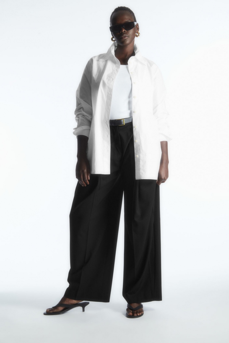Dámské Košile COS Oversized Long-Sleeve Bílé | DMCW-21796