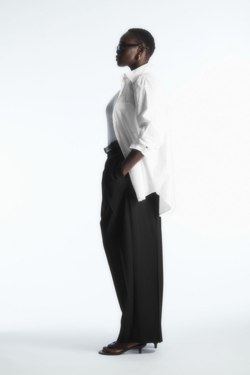 Dámské Košile COS Oversized Long-Sleeve Bílé | DMCW-21796