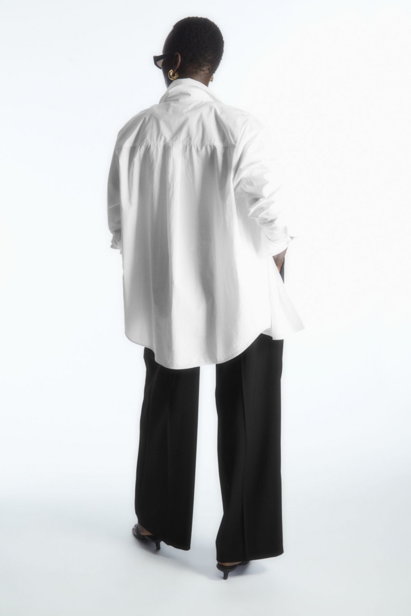 Dámské Košile COS Oversized Long-Sleeve Bílé | DMCW-21796