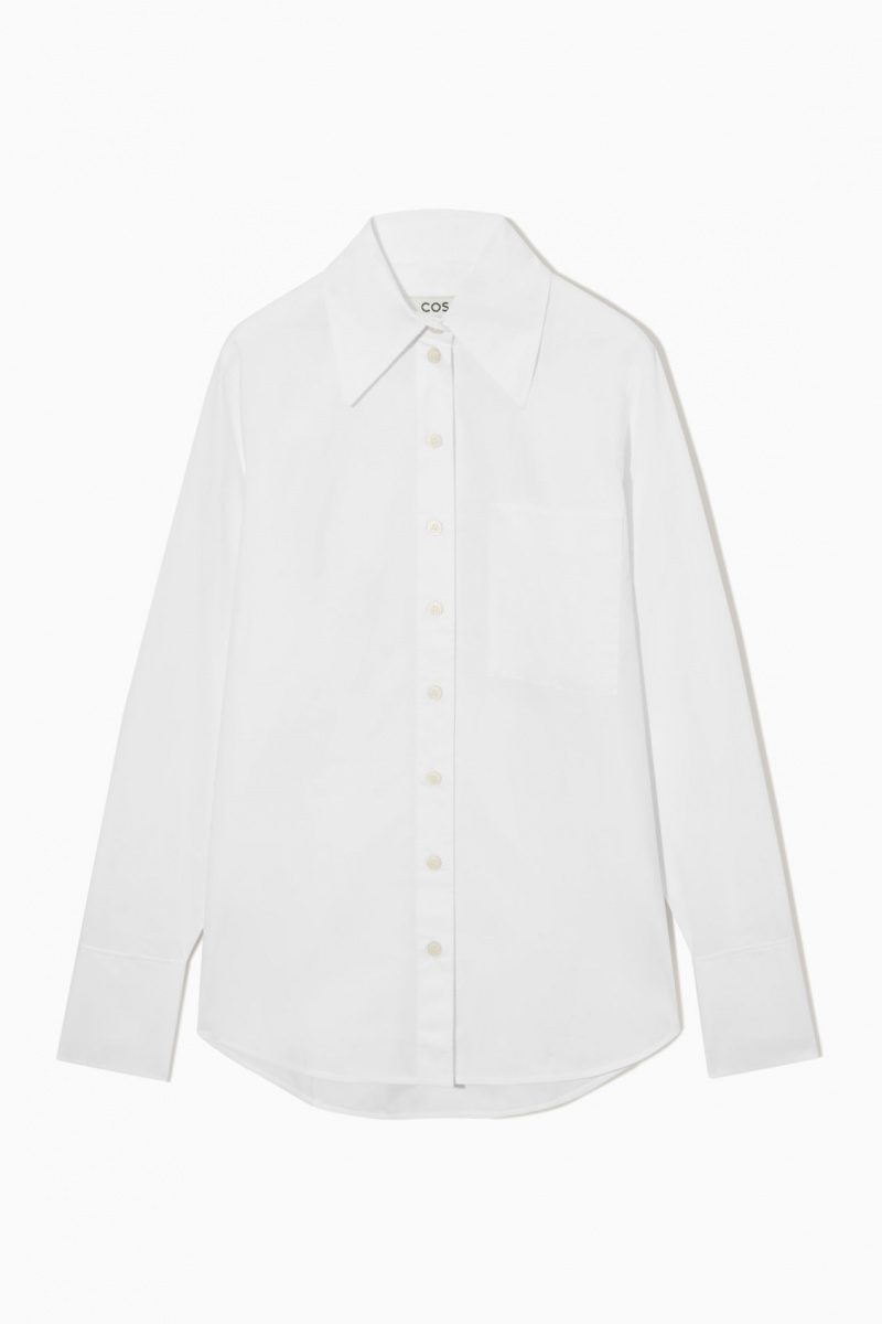 Dámské Košile COS Oversized Long-Sleeve Bílé | DMCW-21796