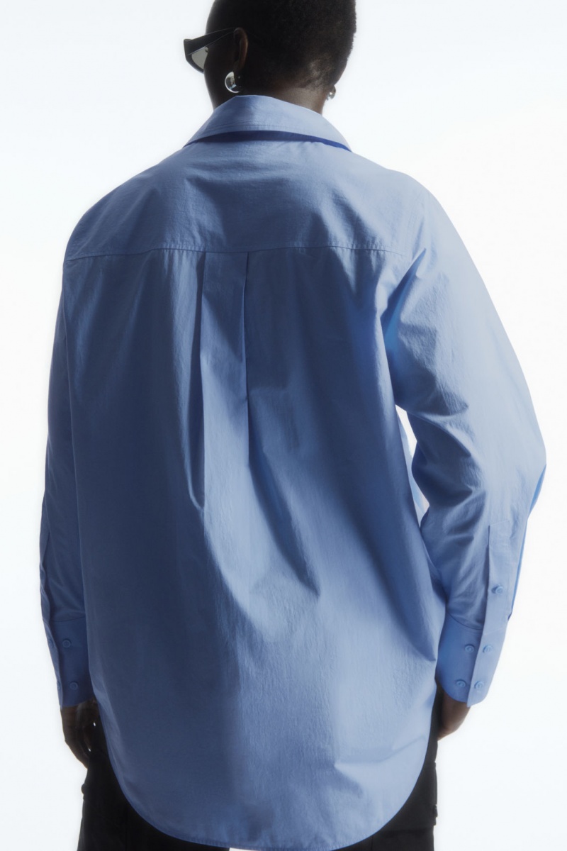 Dámské Košile COS Oversized Long-Sleeve Blankyt | KPOF-38042