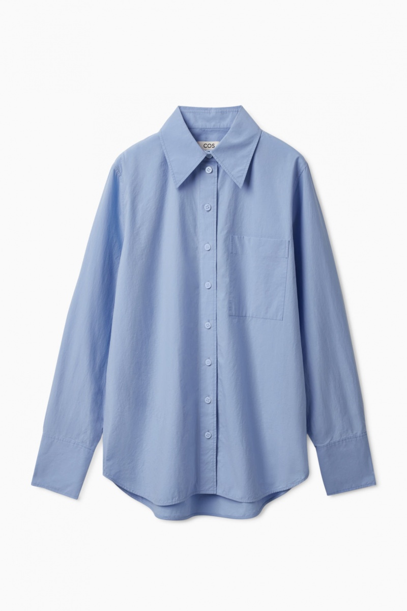 Dámské Košile COS Oversized Long-Sleeve Blankyt | KPOF-38042
