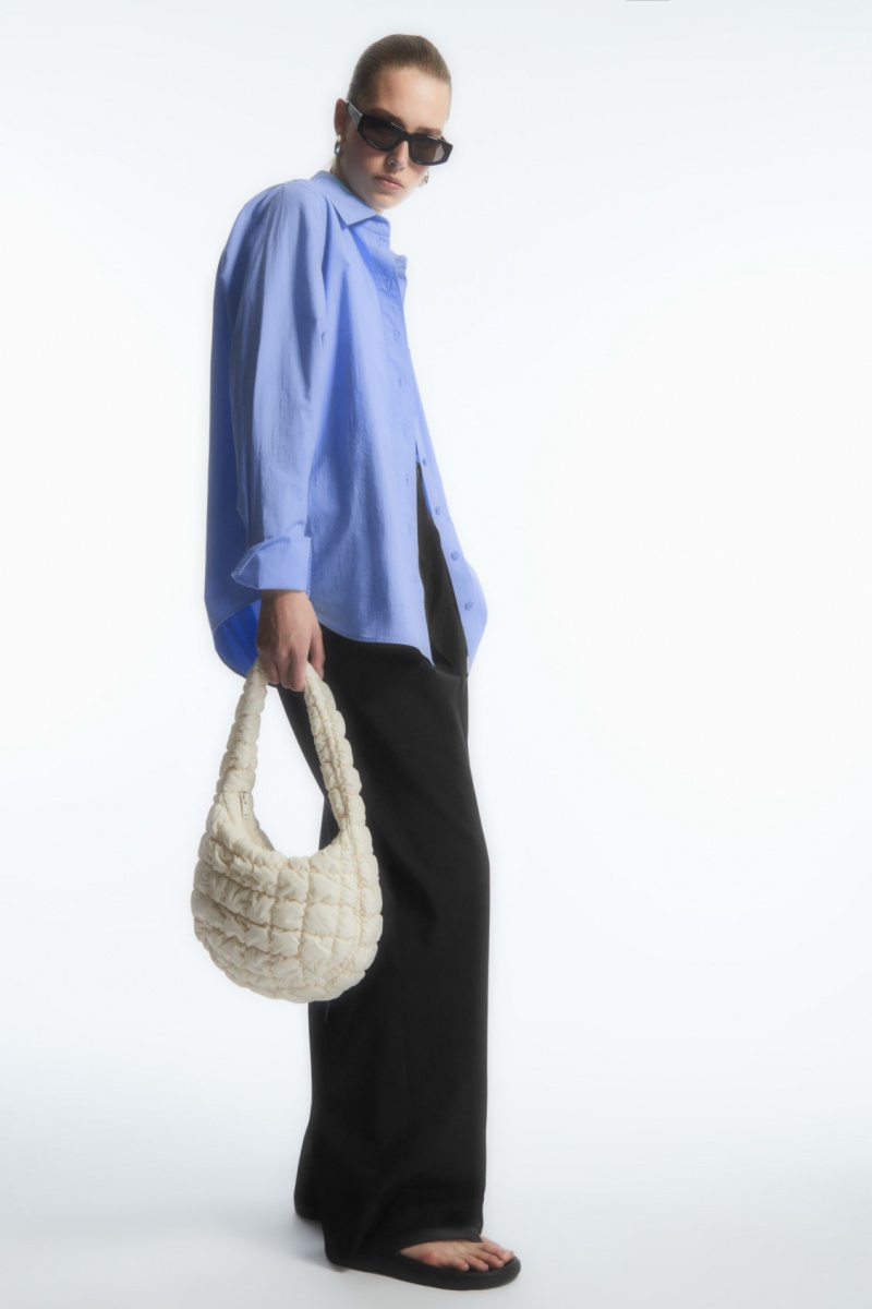 Dámské Košile COS Oversized Long-Sleeve Světle Blankyt | KYXC-69532