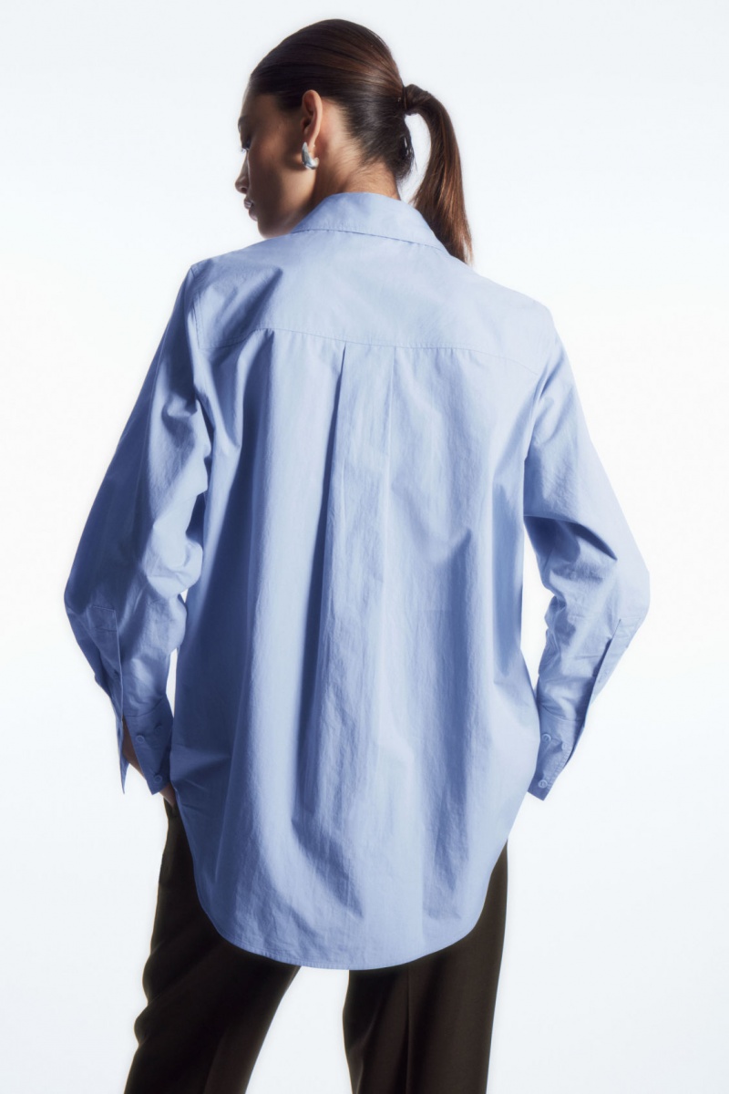 Dámské Košile COS Oversized Long-Sleeve Světle Blankyt | TGIF-70852