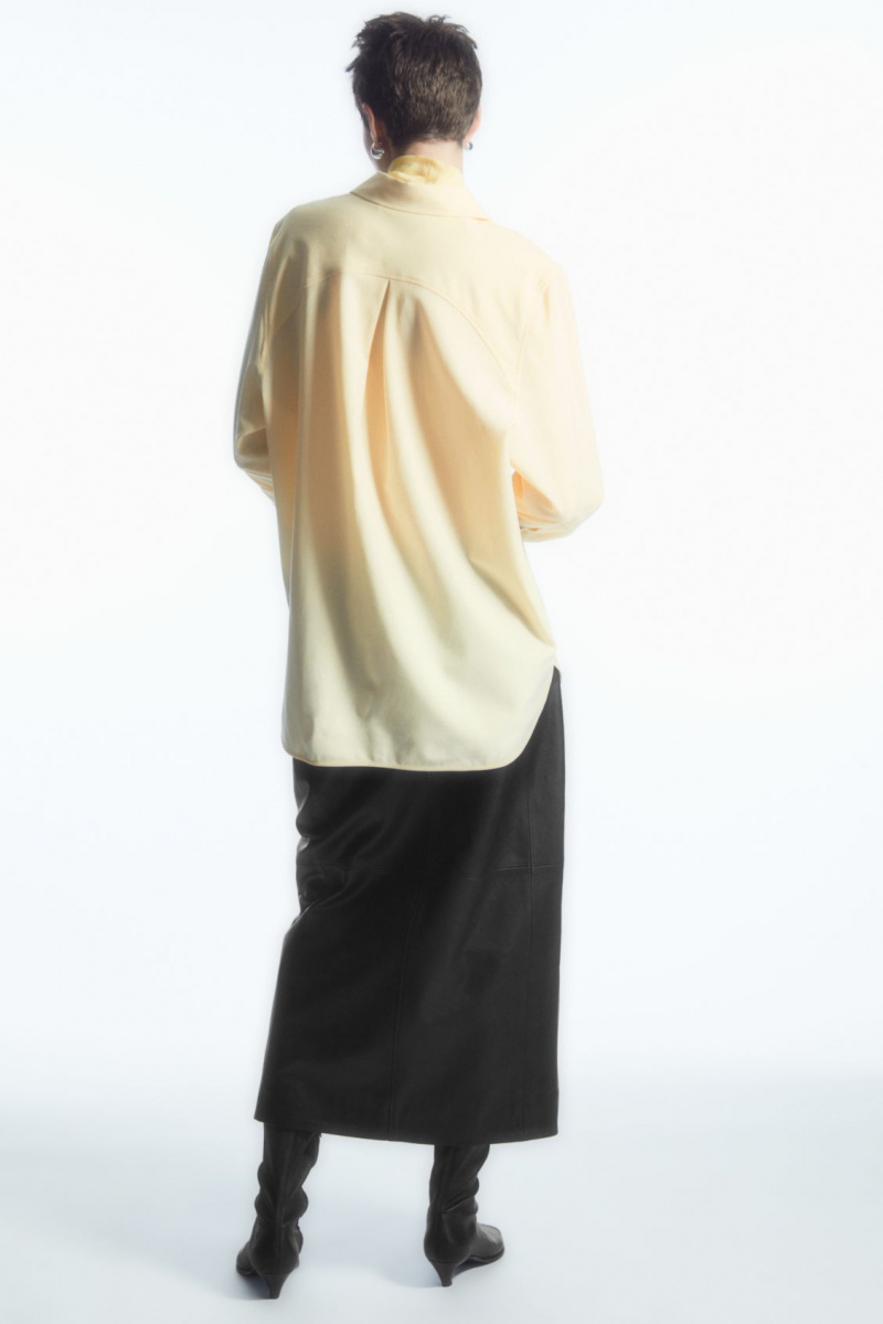 Dámské Košile COS Oversized Vlna Světle Žluté | ATCE-92517