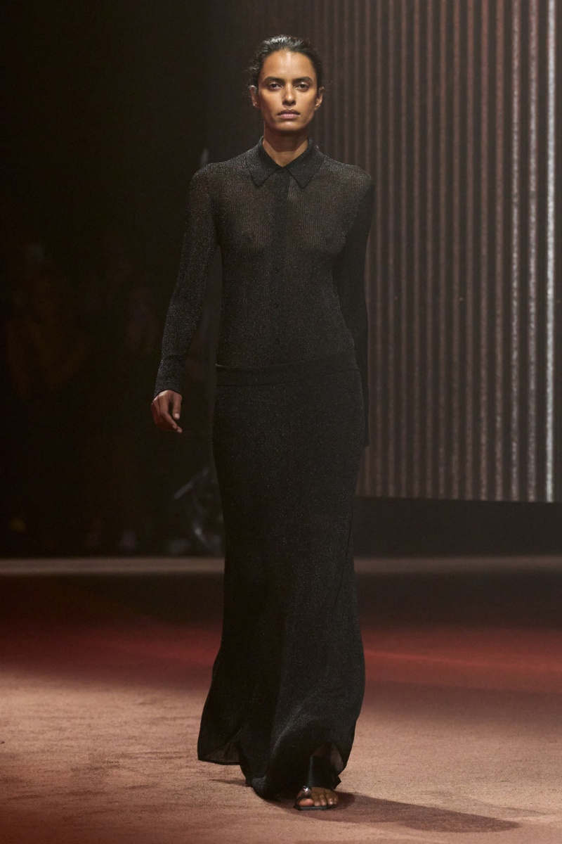 Dámské Košile COS Sparkly Žebrovaný-Knit Černé | WFEG-67248