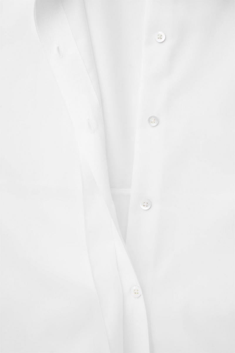 Dámské Košile COS The Oversized Bavlněné-Sateen Bílé | AVZR-02513