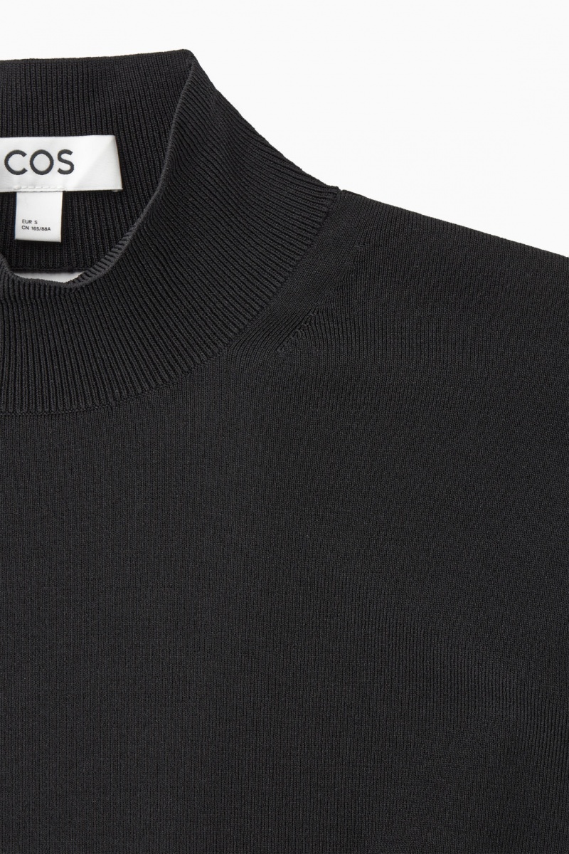 Dámské Kombinéza COS Backless Pletené Turtleneck Černé | KDNC-35984