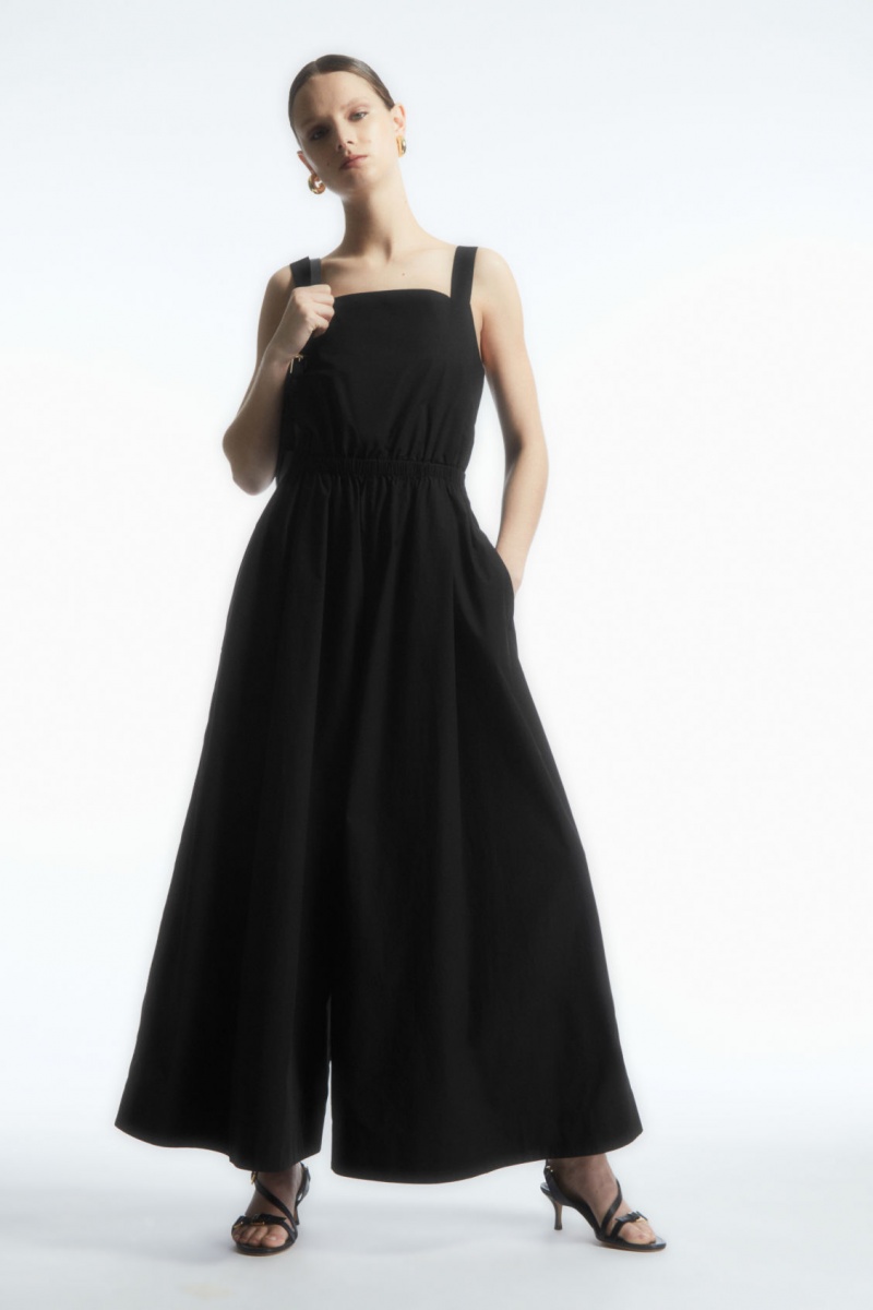 Dámské Kombinéza COS Bow-Back Široké-Leg Černé | NLBH-39872