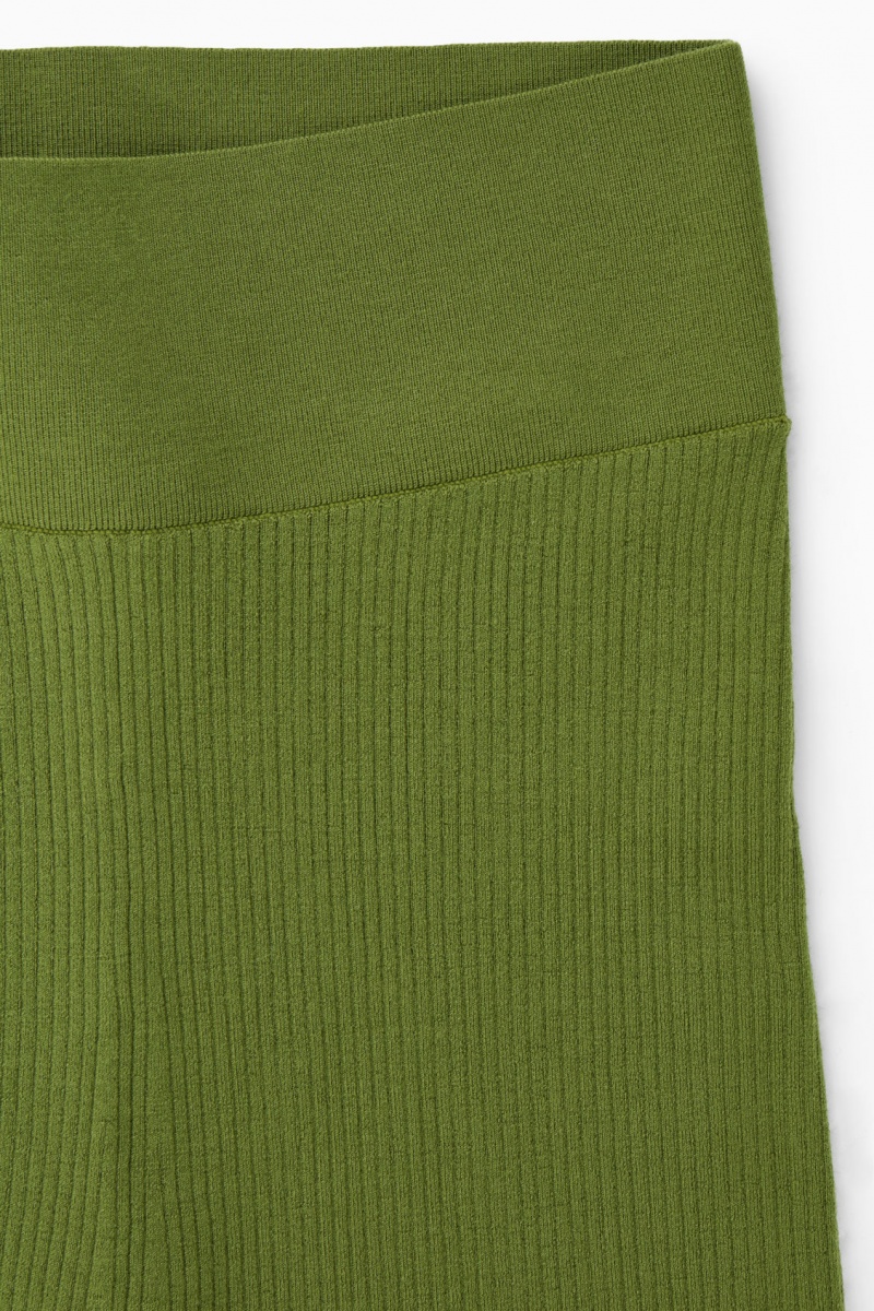 Dámské Kraťasy COS Žebrovaný-Knit Merino Vlna Zelene | RAPZ-67984