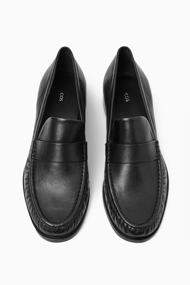 Dámské Loafers COS Læder Černé | GMAP-23598