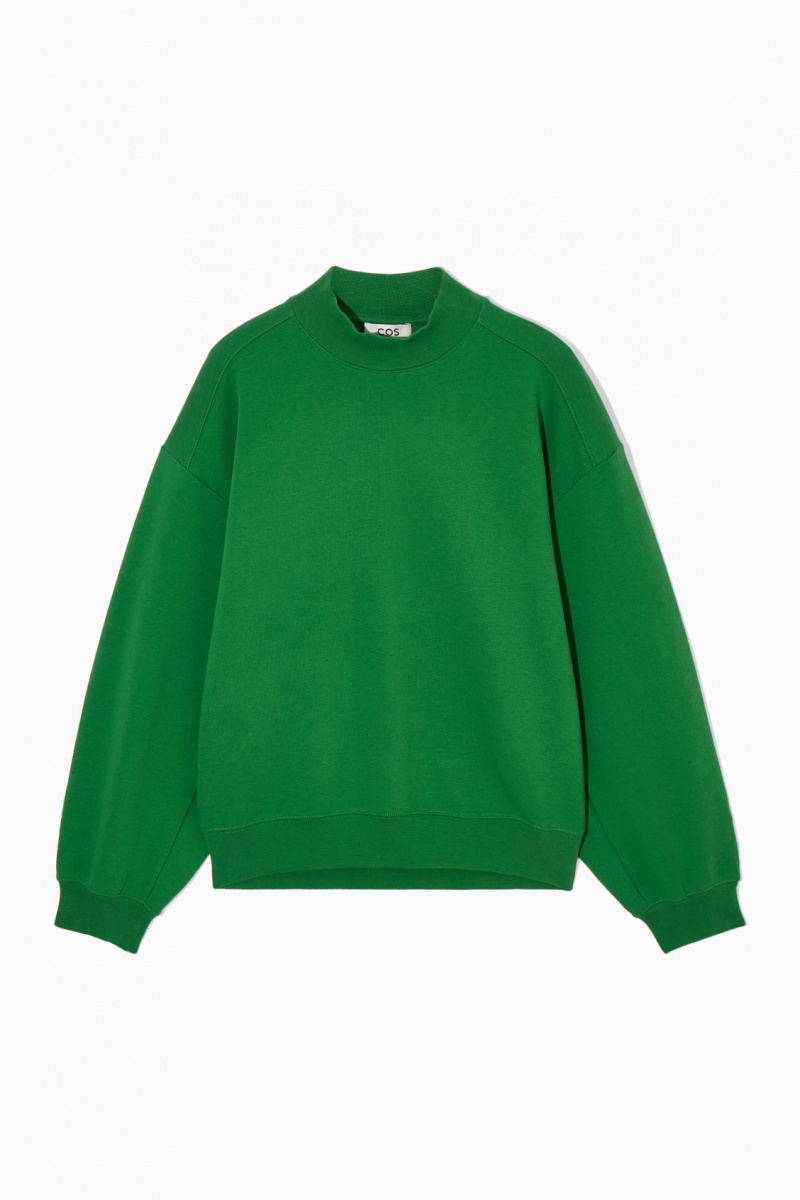 Dámské Mikina COS Mock-Neck Zelene | QPIM-76832