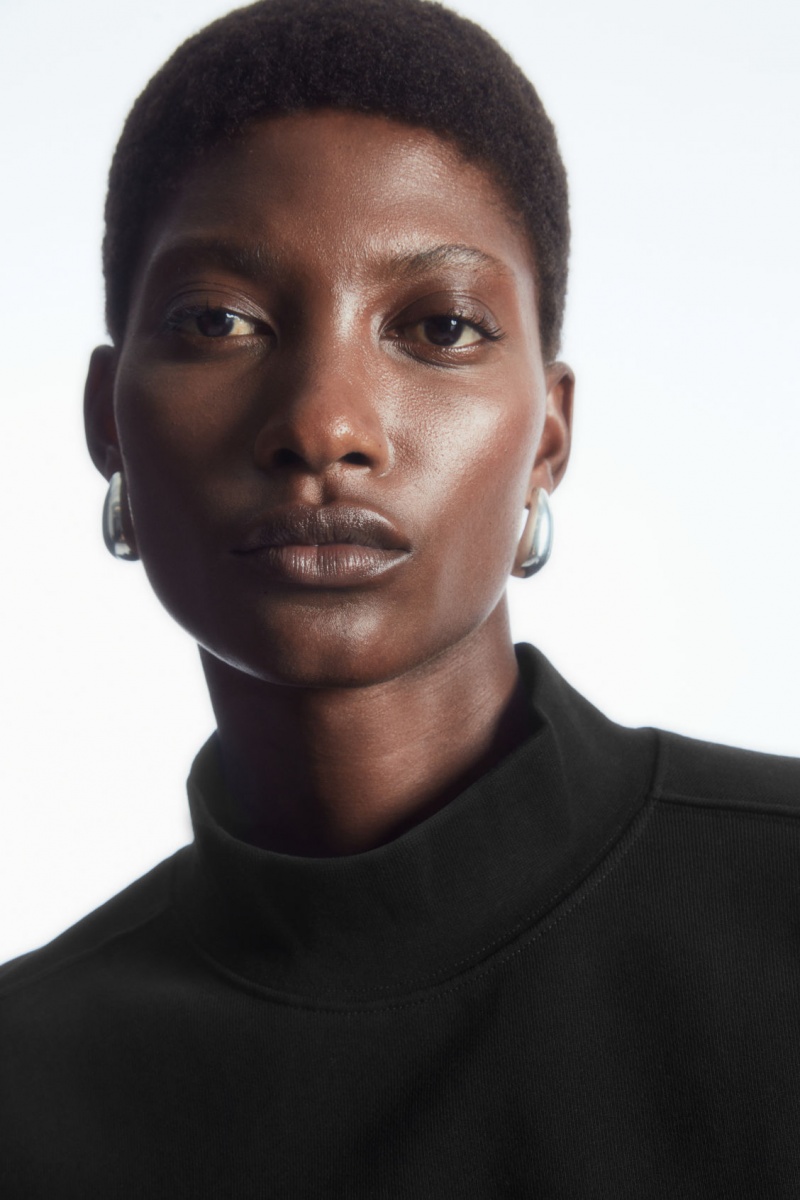 Dámské Mikina COS Mock-Neck Černé | MEHT-52613