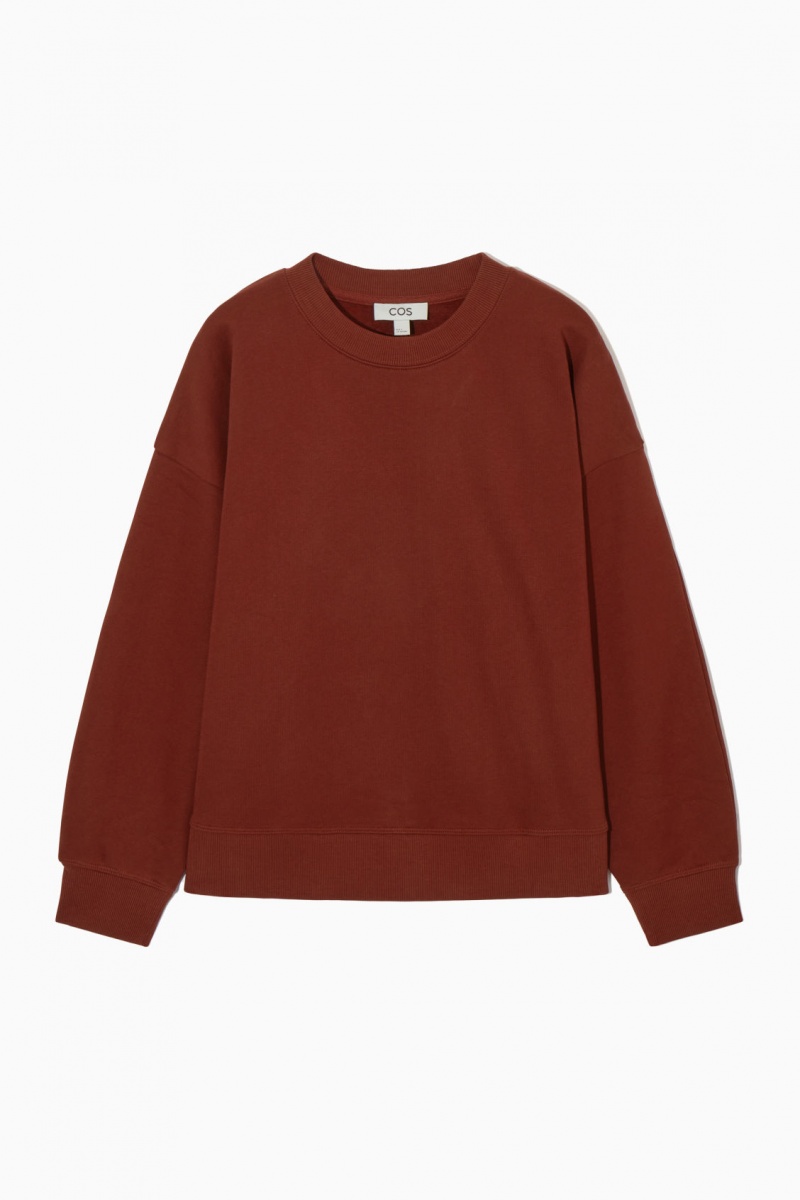Dámské Mikina COS Oversized Fleece-Back Hnědé | HDJI-43510