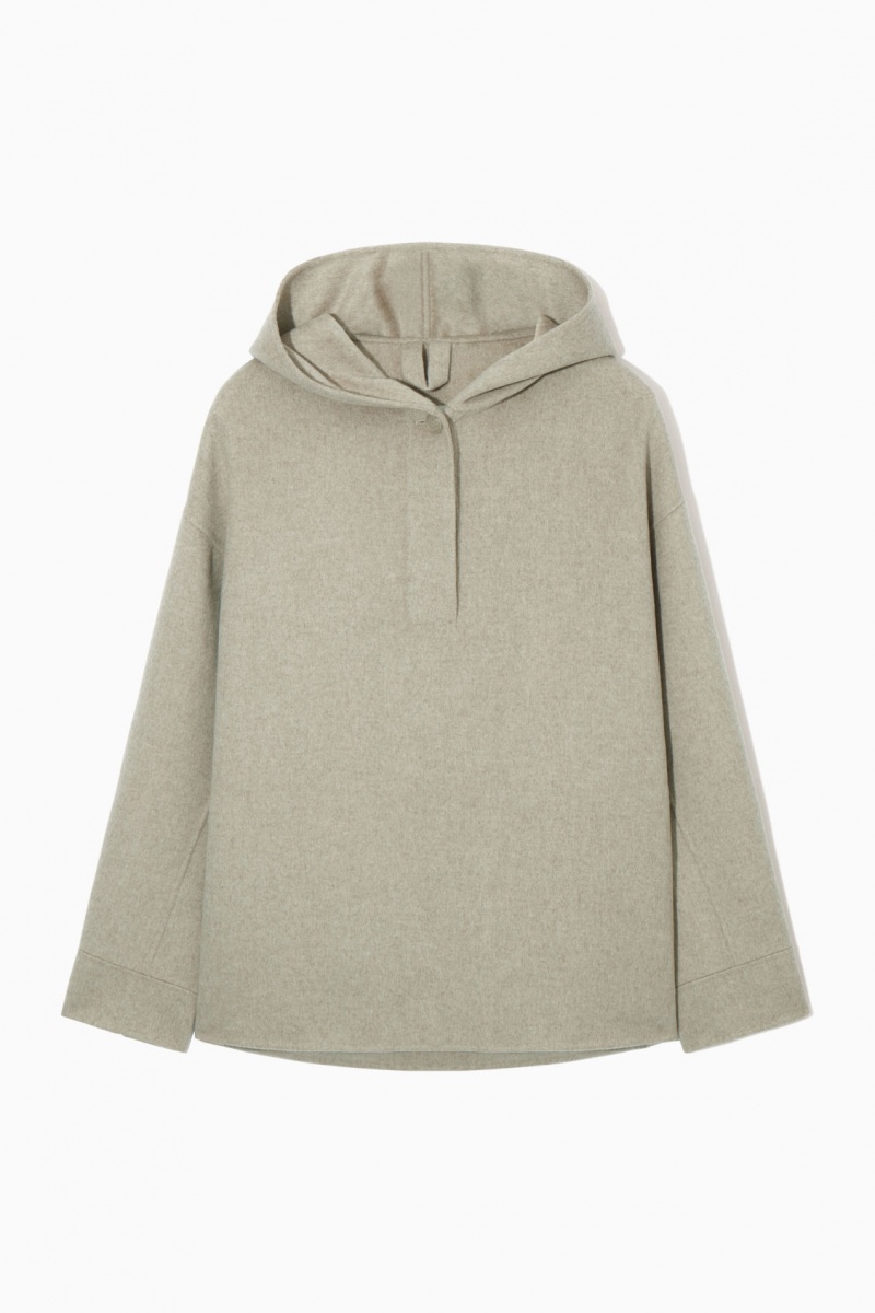 Dámské Mikina s Kapucí COS Oversized Double-Faced Vlna Světle Béžový | CSRX-56402
