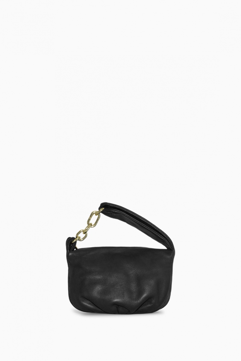 Dámské Mini Taška COS Micro Læder Chain Černé | QWOS-19246