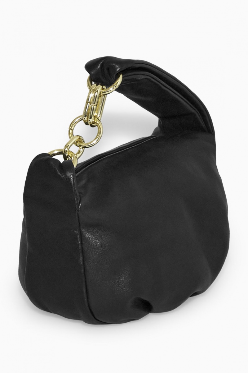 Dámské Mini Taška COS Micro Læder Chain Černé | QWOS-19246