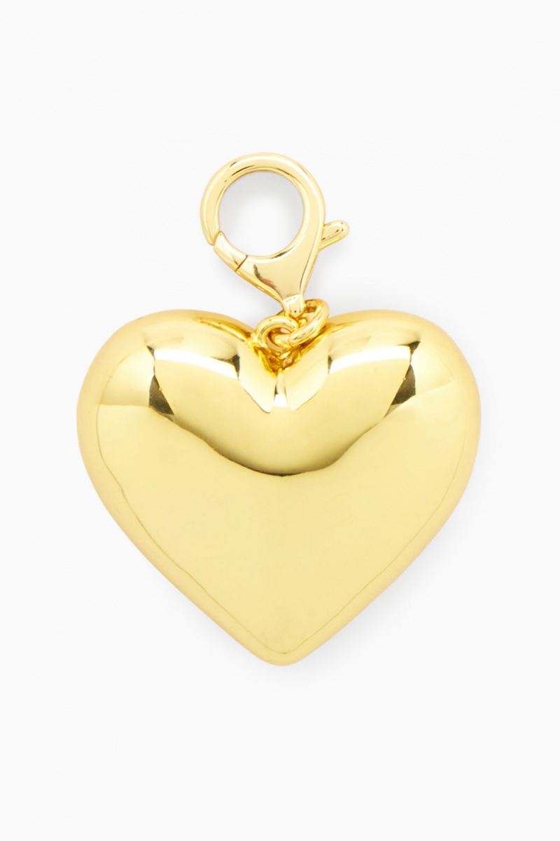 Dámské Náhrdelník COS Heart Pendant Charm Zlaté | XETF-83670
