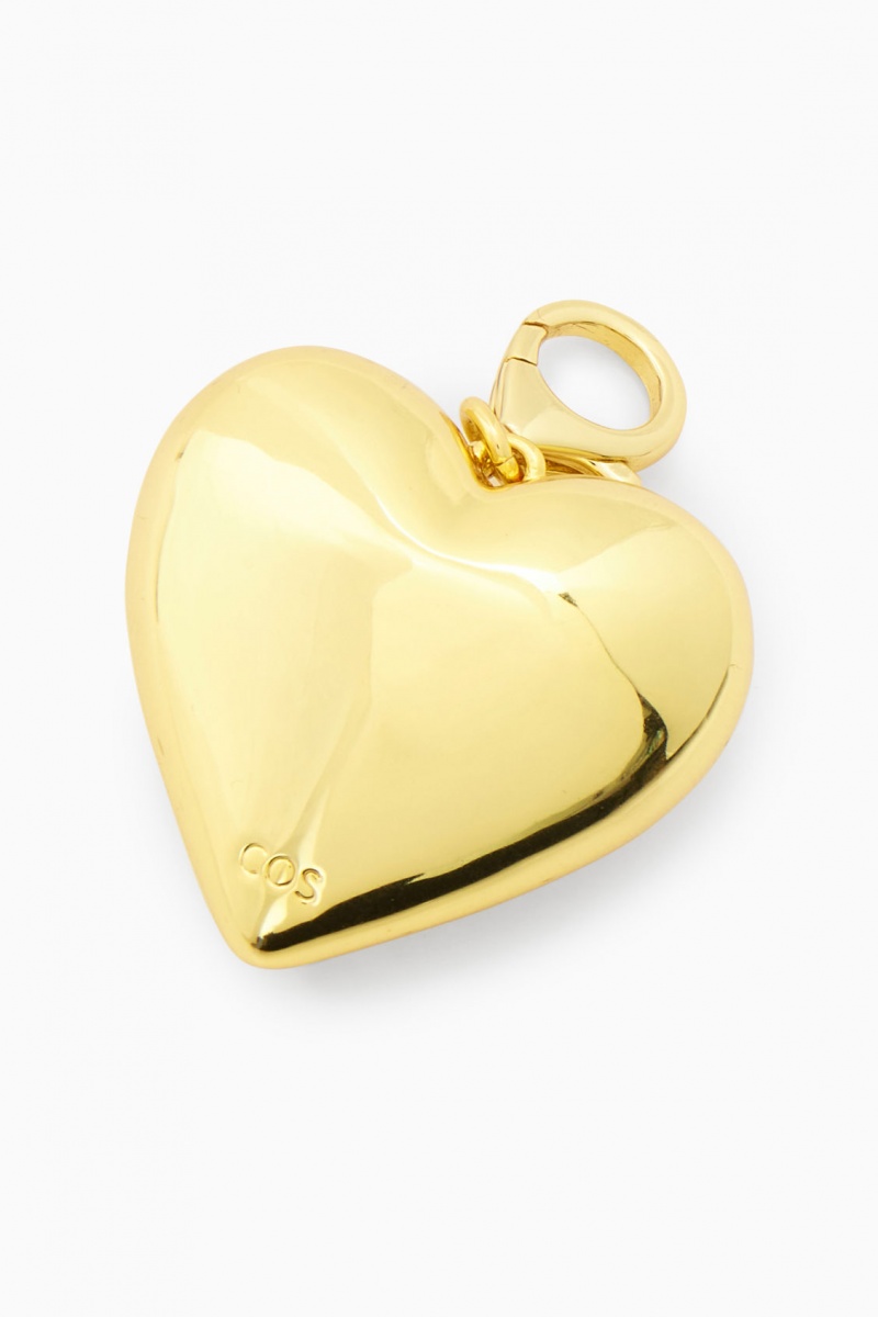 Dámské Náhrdelník COS Heart Pendant Charm Zlaté | XETF-83670
