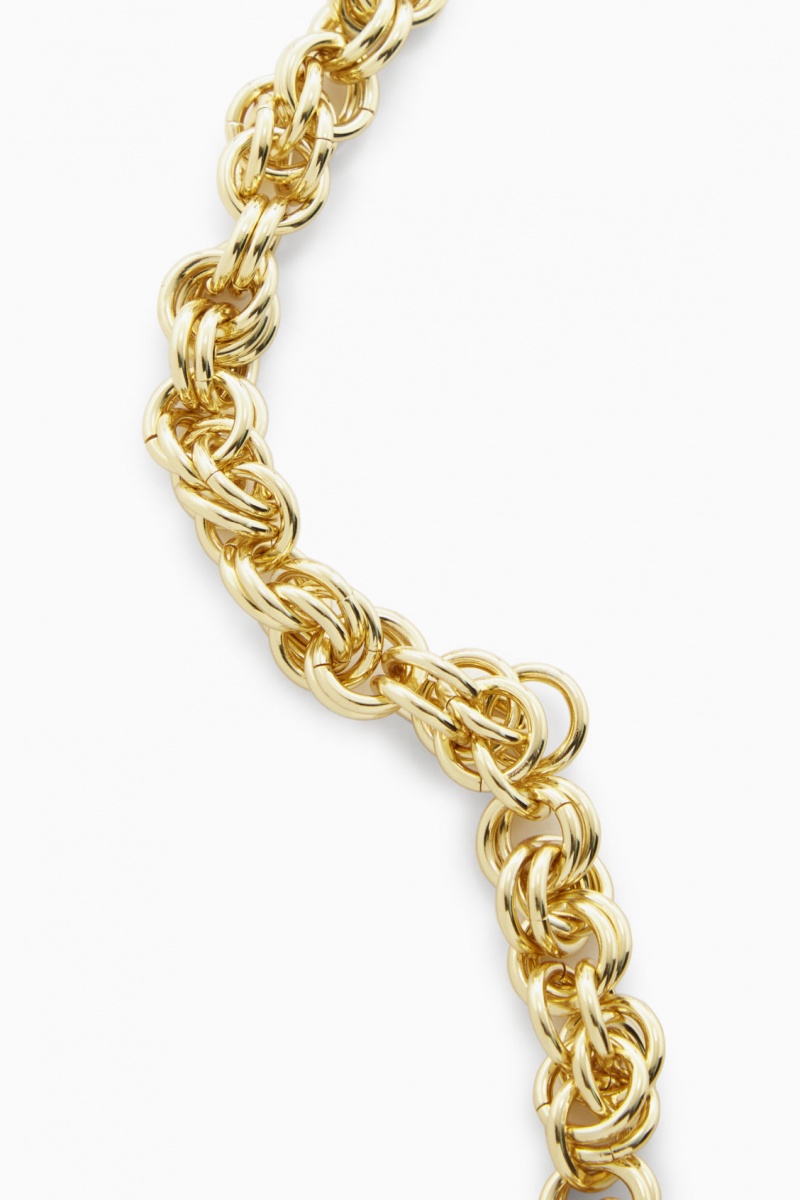Dámské Náhrdelník COS Krátké Rope Chain Zlaté | HJGB-81067