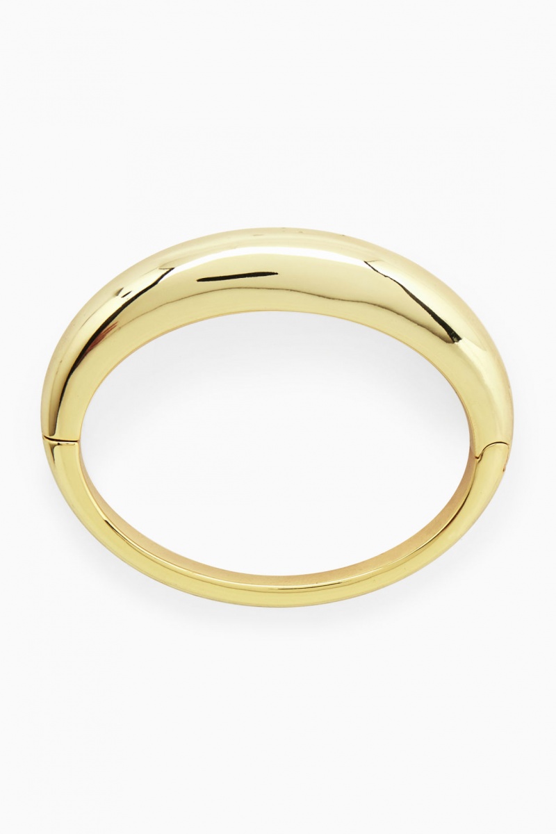 Dámské Náramek COS Domed Curved Bangle Zlaté | WVXE-09135