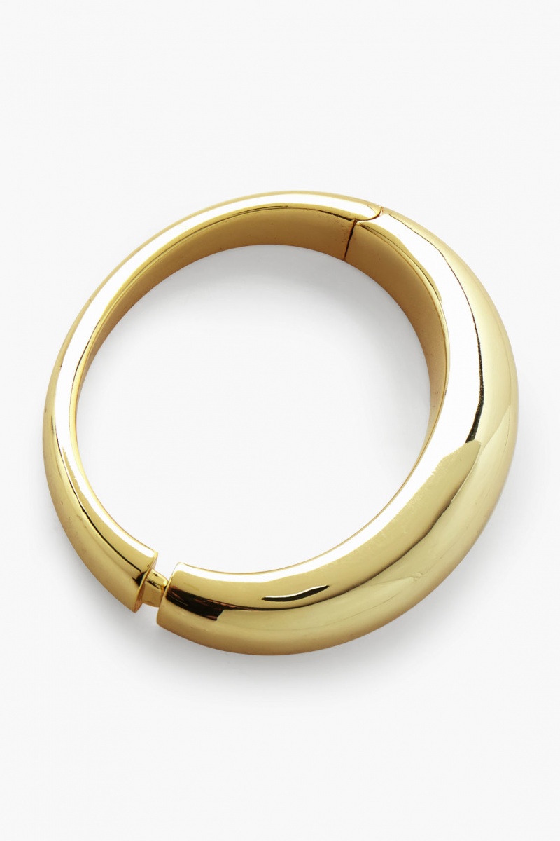Dámské Náramek COS Domed Curved Bangle Zlaté | WVXE-09135