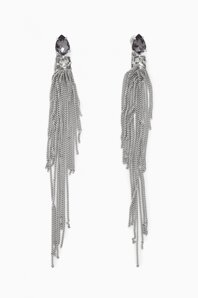 Dámské Náušnice COS Crystal-Embellished Chainmail Zlaté | ZCNJ-86354