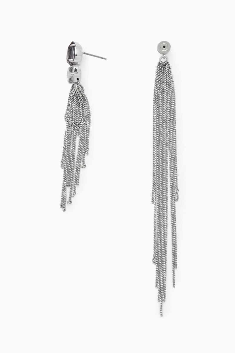 Dámské Náušnice COS Crystal-Embellished Chainmail Zlaté | ZCNJ-86354
