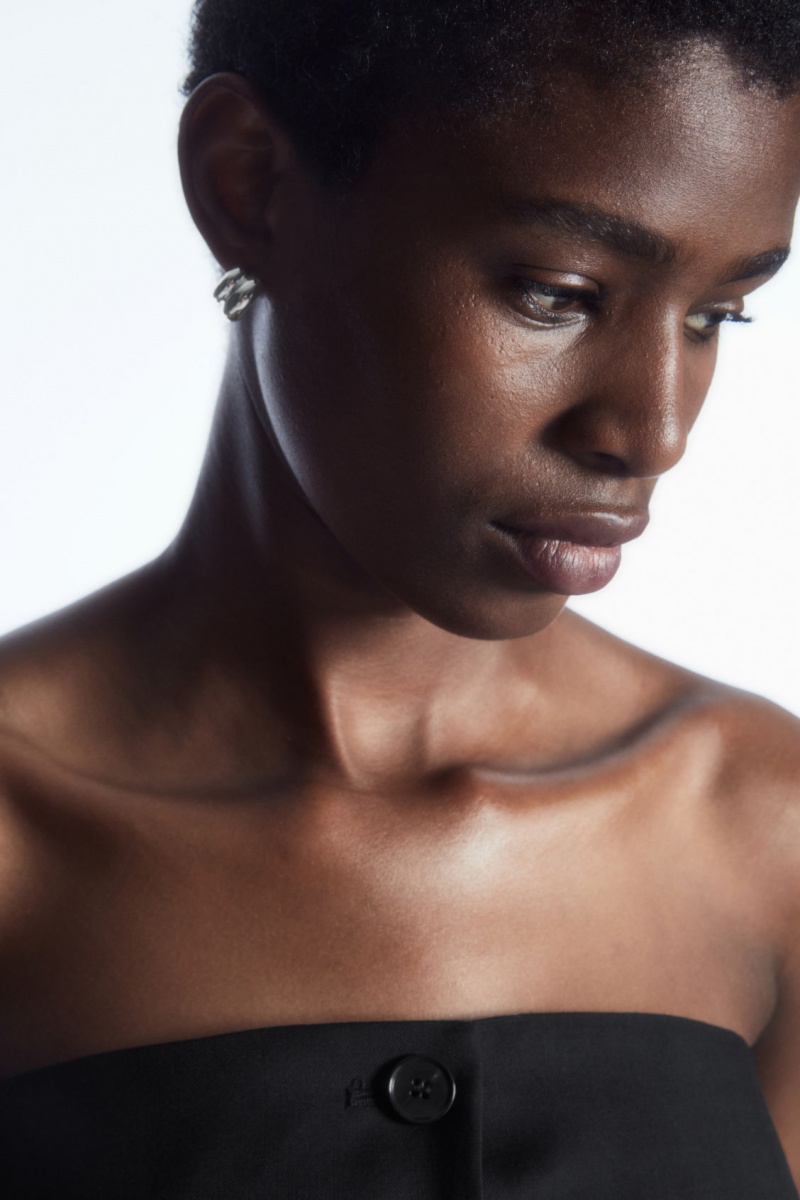 Dámské Náušnice COS Layered Stud Zlaté | JXDH-91537
