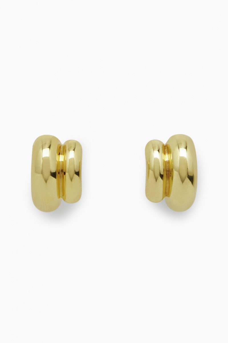 Dámské Náušnice COS Layered Stud Zlaté | RQKH-75408