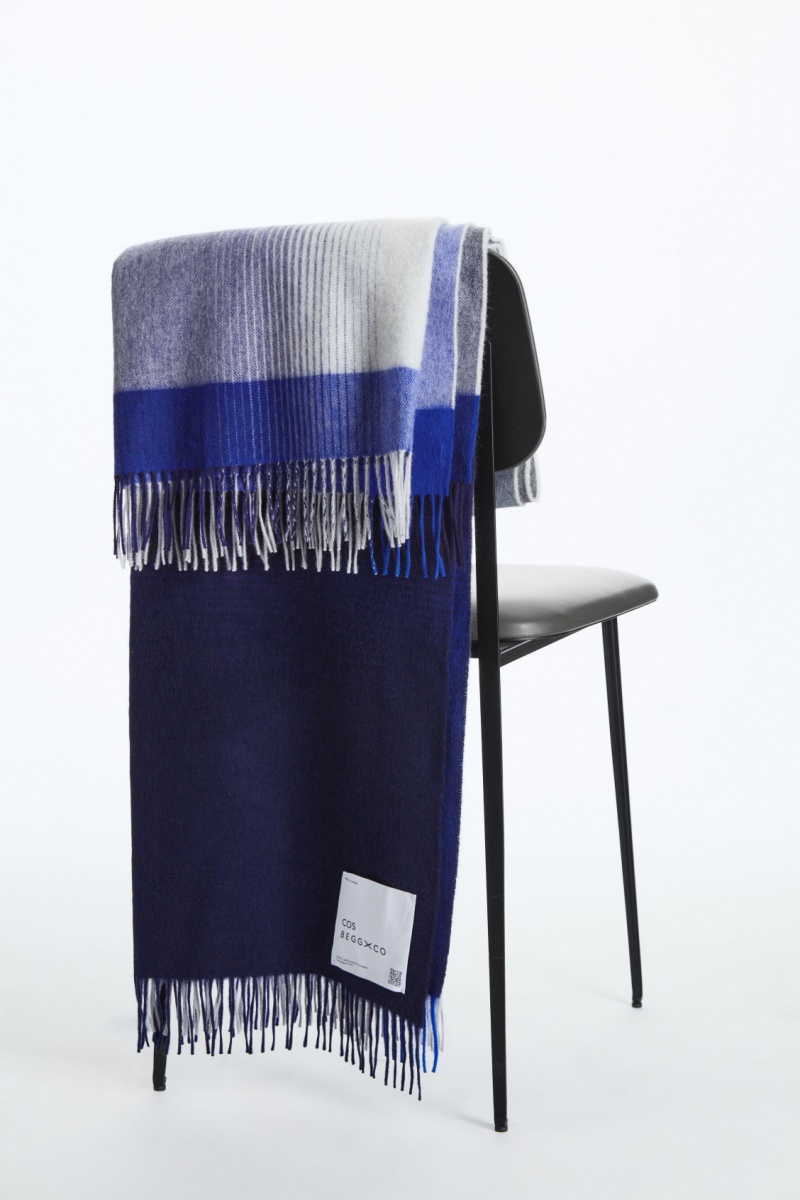 Dámské Přikrývky COS Checked Lambswool And Cashmere Blankyt | RNIH-23981