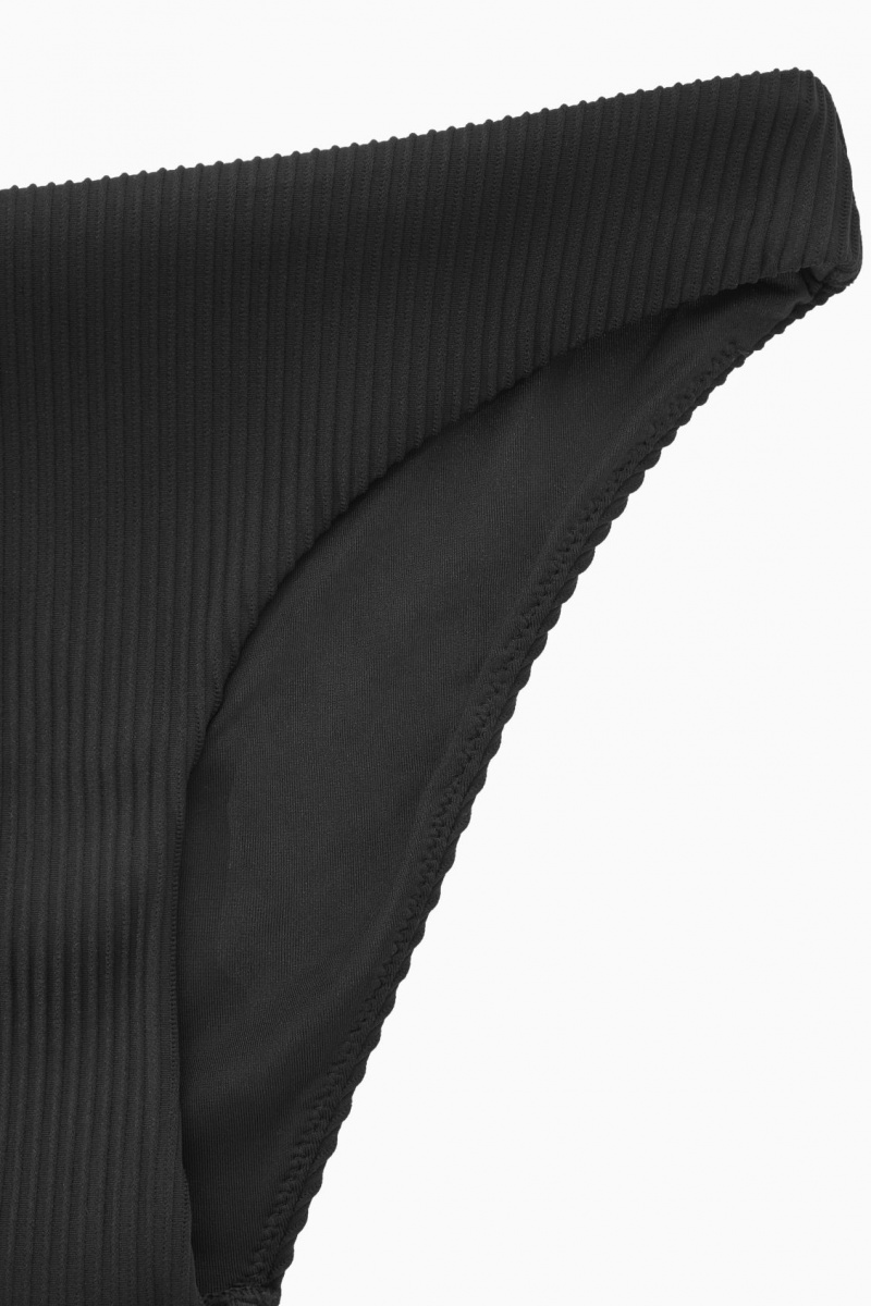 Dámské Plavky COS Classic Žebrovaný Bikiny Briefs Černé | WMZQ-23190
