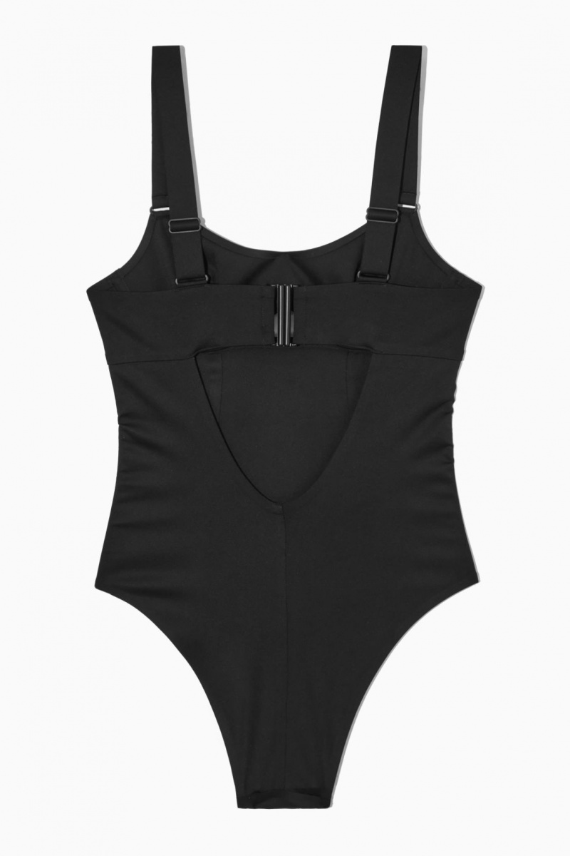 Dámské Plavky COS Cut-Out Scoop-Neck Černé | RVWB-24917
