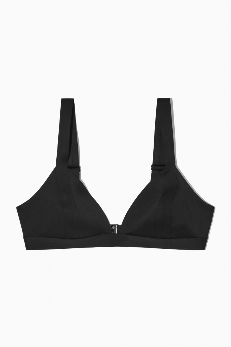 Dámské Plavky COS Plunge Triangle Bikiny Černé | QXWC-65238