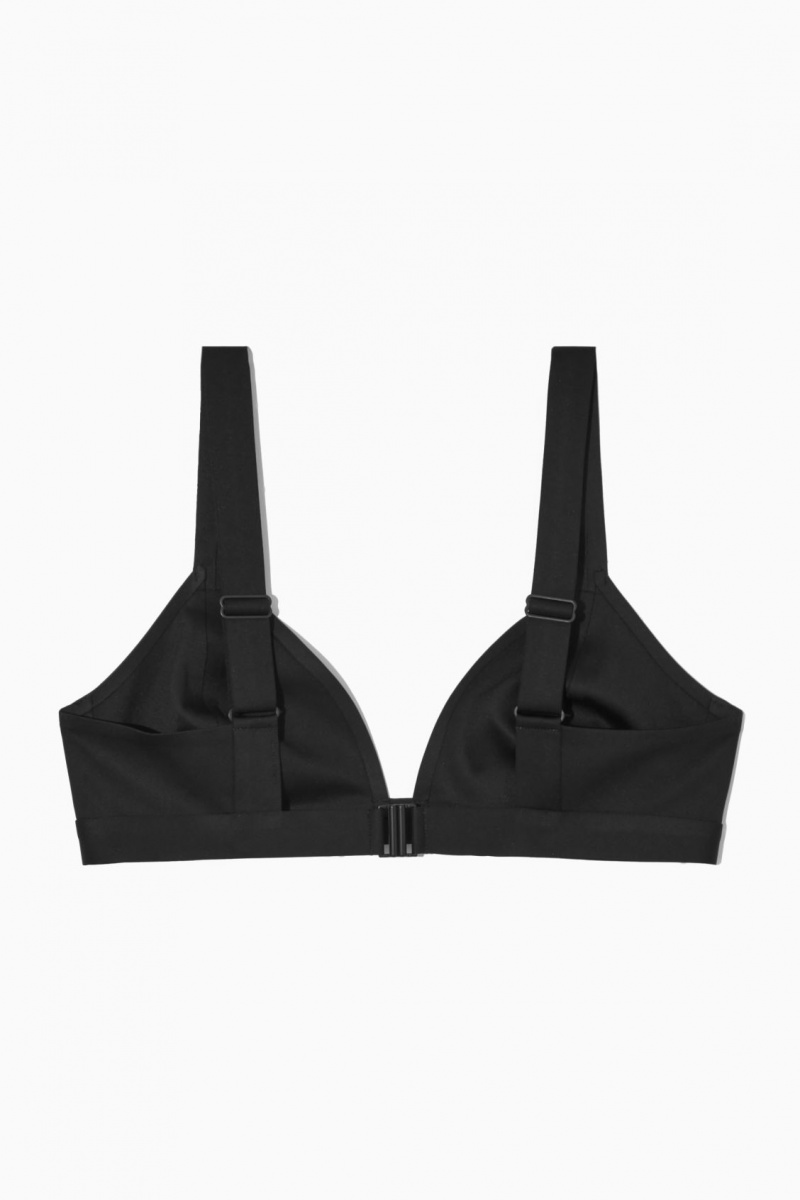 Dámské Plavky COS Plunge Triangle Bikiny Černé | QXWC-65238