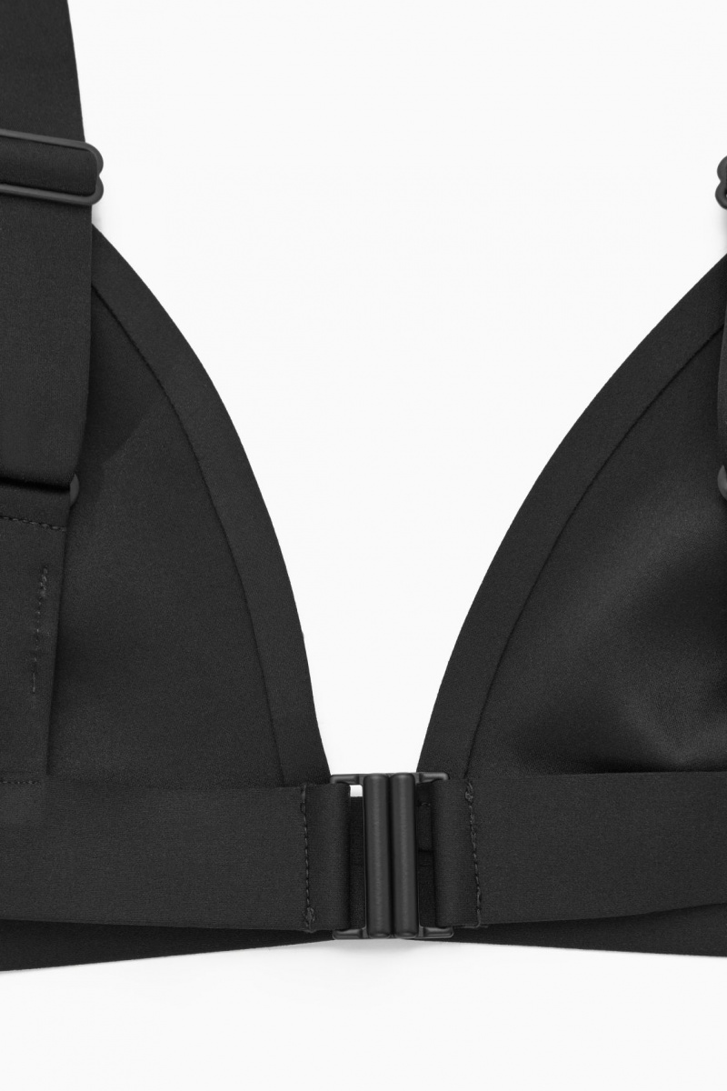 Dámské Plavky COS Plunge Triangle Bikiny Černé | QXWC-65238