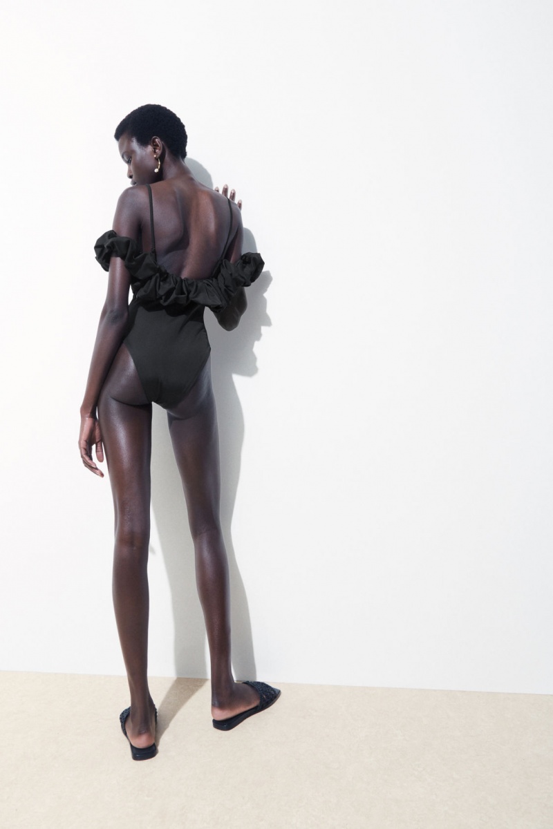 Dámské Plavky COS The Ruffled Černé | CGYL-06458
