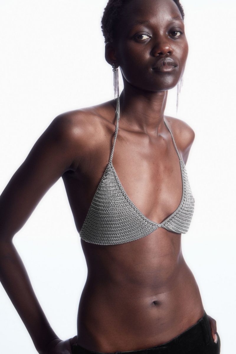 Dámské Podprsenky COS Chainmail Triangle Stříbrné | HUNR-03586