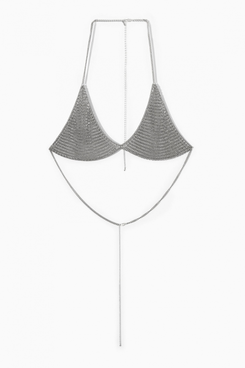 Dámské Podprsenky COS Chainmail Triangle Stříbrné | HUNR-03586