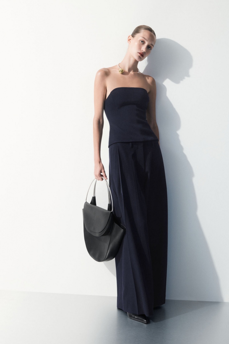Dámské Podprsenky COS The Vlna Bandeau Tmavě Blankyt | XREV-98301