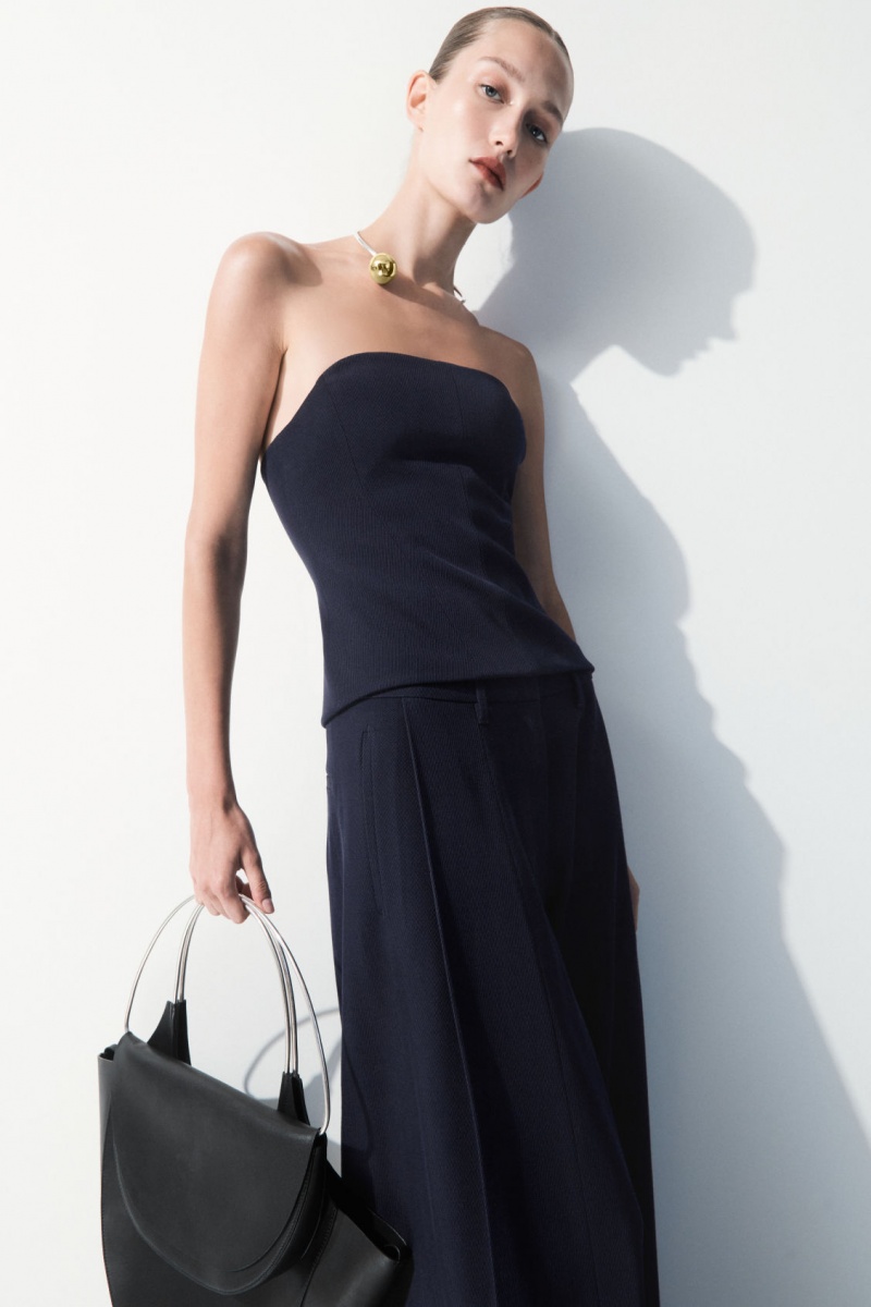 Dámské Podprsenky COS The Vlna Bandeau Tmavě Blankyt | XREV-98301