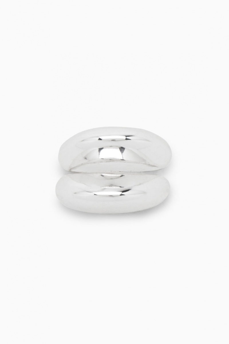 Dámské Prsteny COS Two-Pack Domed Stříbrné | FYSU-06437