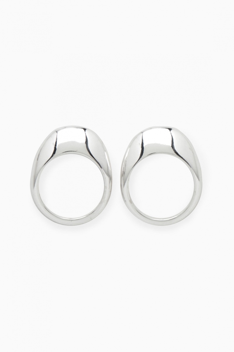 Dámské Prsteny COS Two-Pack Domed Stříbrné | ZTPF-48270