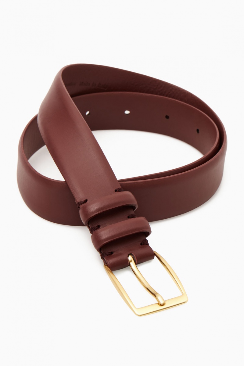 Dámské Pásky COS Classic Læder Hnědé | VOFU-72614