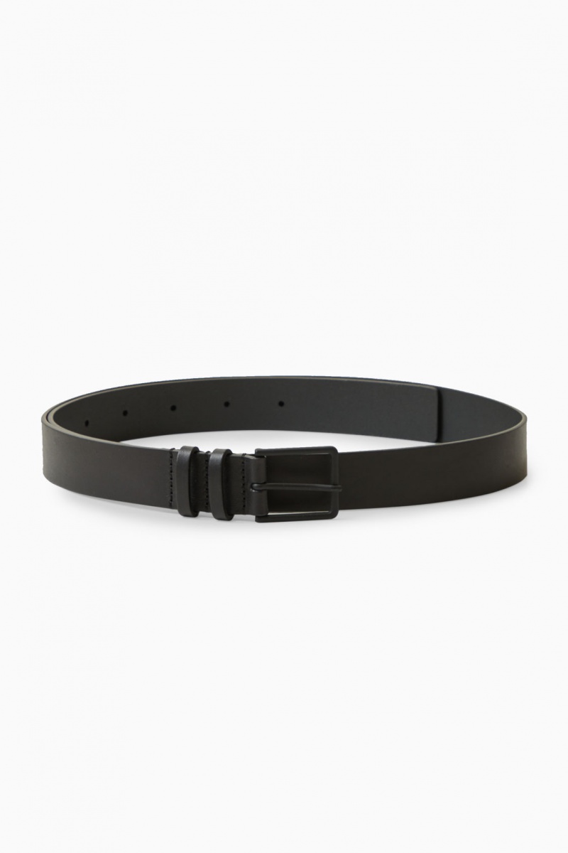 Dámské Pásky COS Classic Læder Černé | VZHR-67940