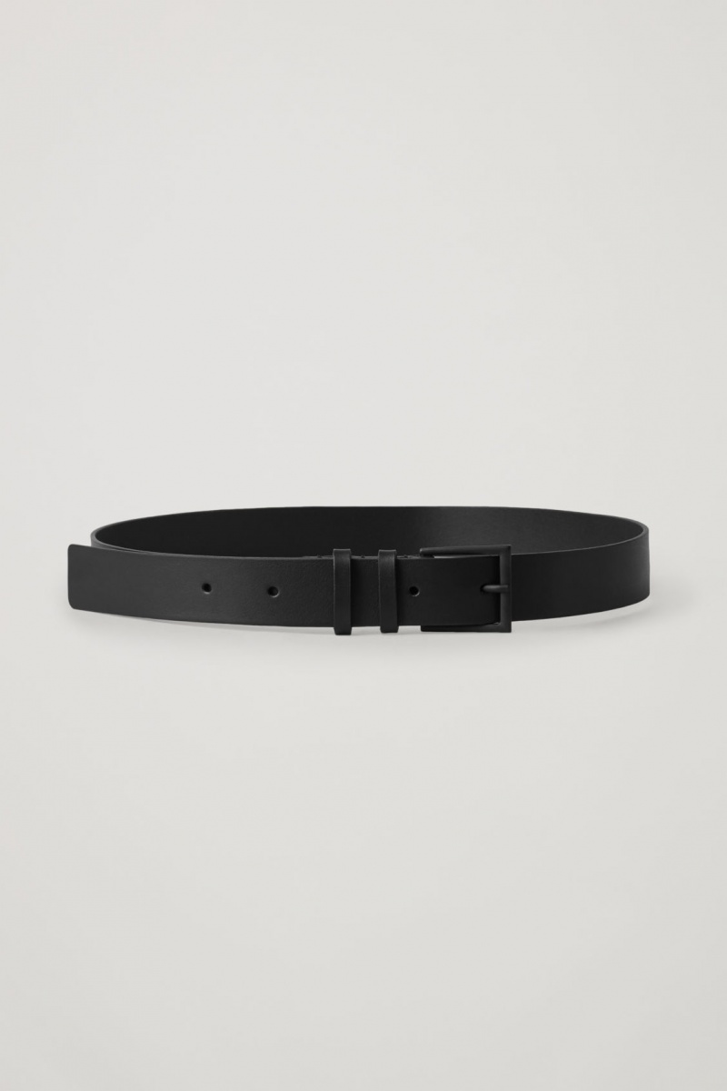 Dámské Pásky COS Classic Læder Černé | VZHR-67940