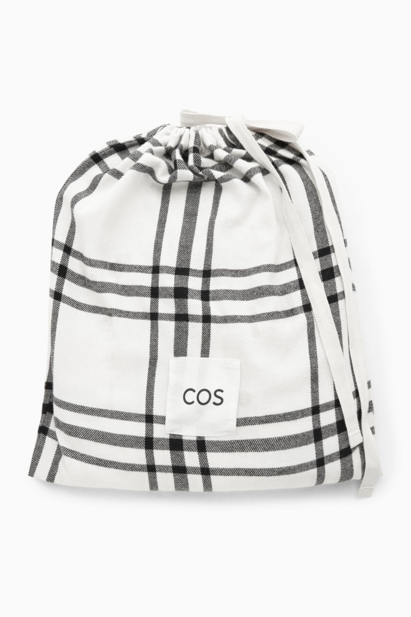 Dámské Pyžama COS Checked Flannel Pajama Set Bílé Černé | VARN-25746