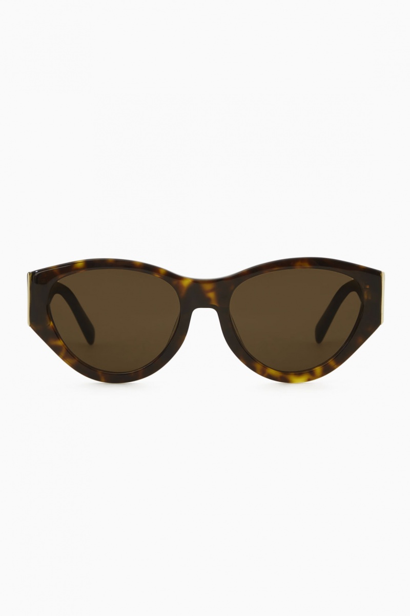 Dámské Sluneční Brýle COS Tortoiseshell Cat-Eye Hnědé | ASWG-39621