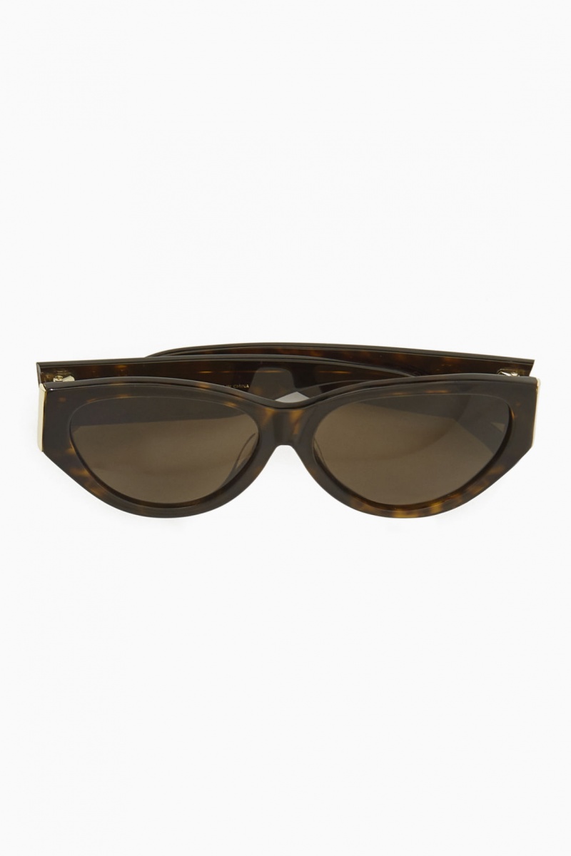 Dámské Sluneční Brýle COS Tortoiseshell Cat-Eye Hnědé | ASWG-39621