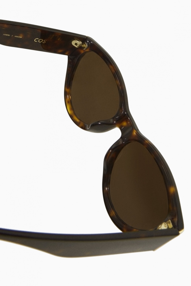 Dámské Sluneční Brýle COS Tortoiseshell Cat-Eye Hnědé | ASWG-39621